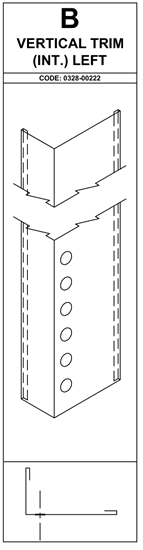 Image sur Moulure "B" en L 2" x 5" x 121 1/4" ventilée 0328-00222